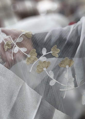 Beyaz Nakışlı Perde - Klasik Stil - Görsel 3