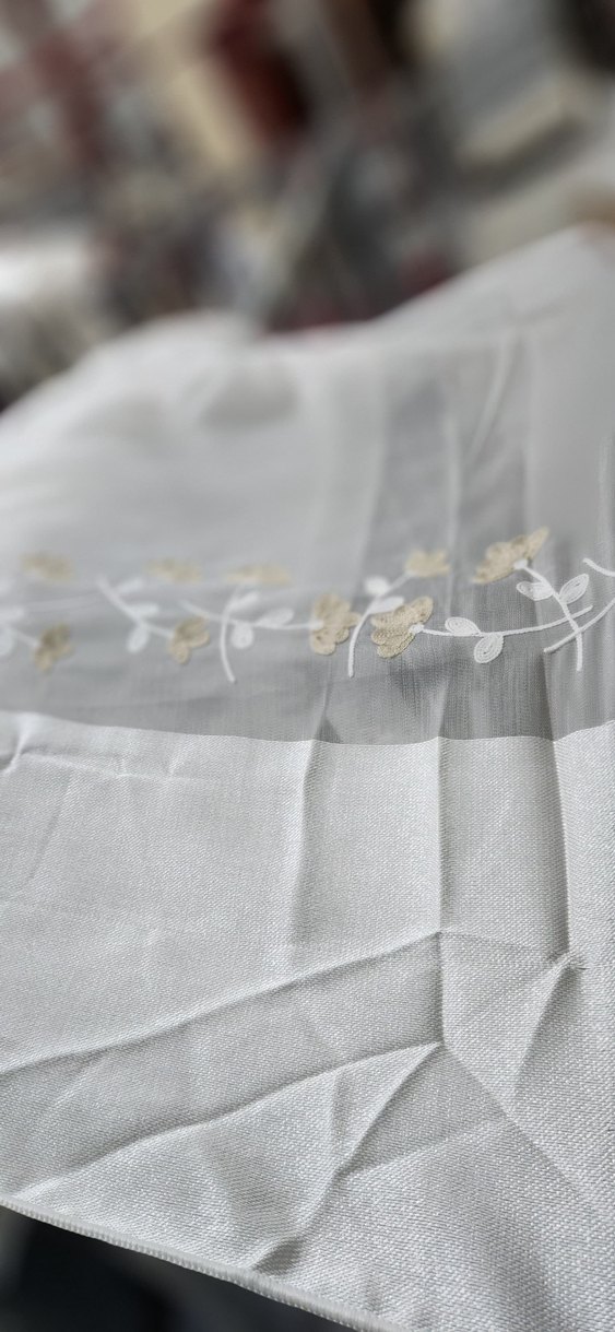 Beyaz Nakışlı Perde - Klasik Stil - Görsel 4