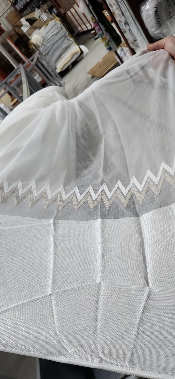 Beyaz Nakışlı Perde - Klasik Stil - Görsel 2