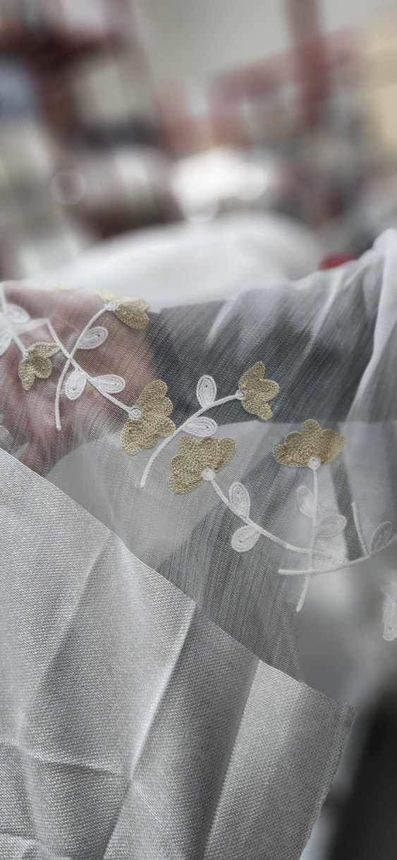 Beyaz Nakışlı Perde - Klasik Stil - Görsel 3