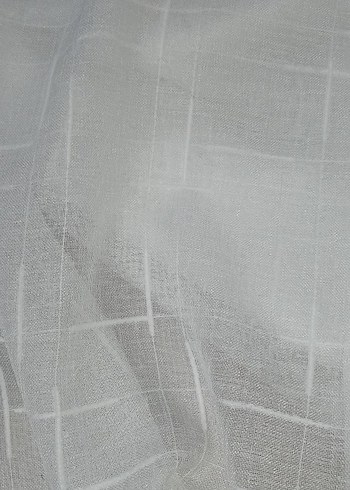 çizgili kareli çok güzel keten tül perde - Görsel 7