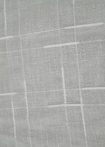 çizgili kareli çok güzel keten tül perde - Görsel 3