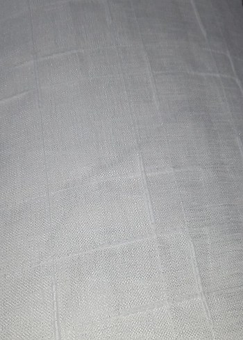 çizgili kareli çok güzel keten tül perde - Görsel 6