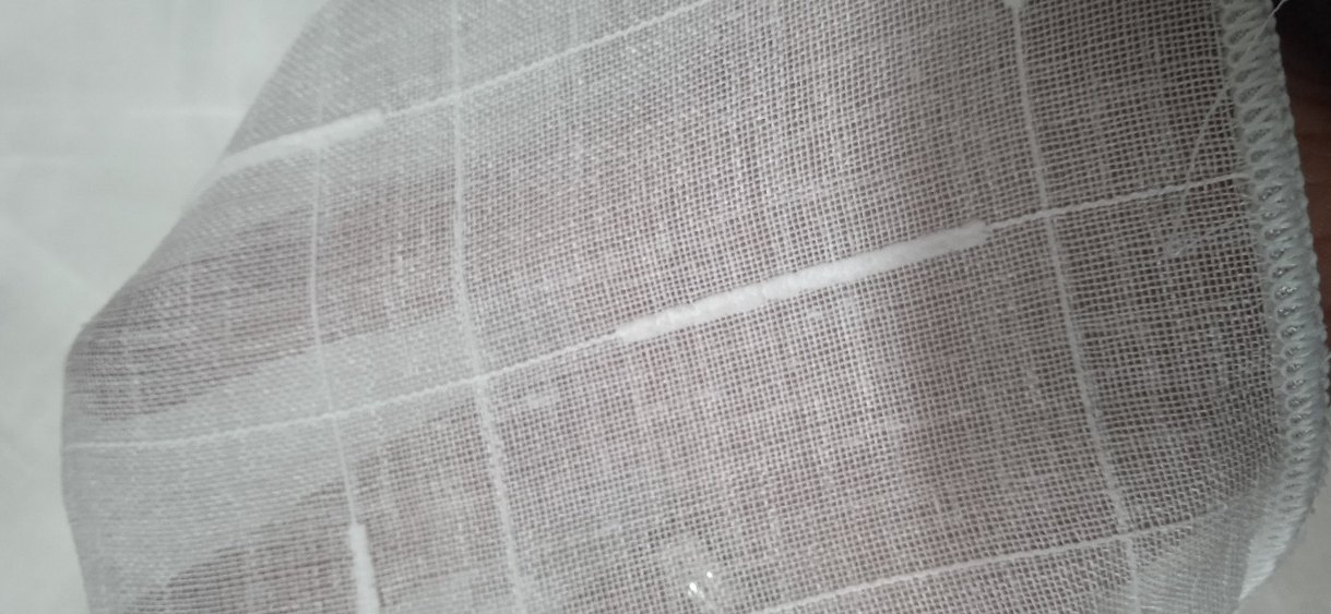 çizgili kareli çok güzel keten tül perde - Görsel 5