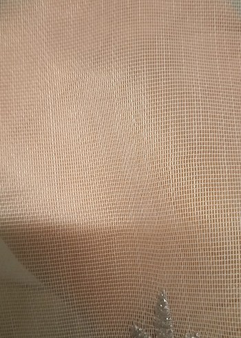 Nakışlı Beyaz Gri Tül Perde - Görsel 5