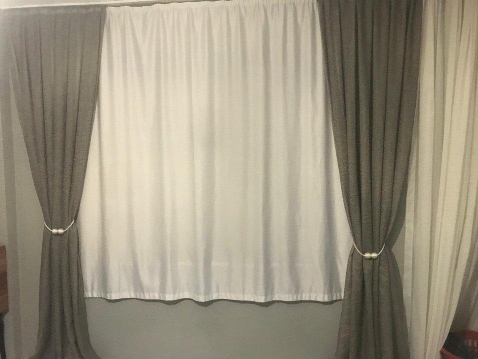 krem karamel Düz Fon Perde - Görsel 2