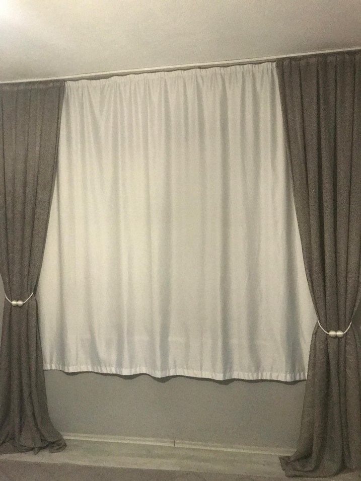 krem karamel Düz Fon Perde - Görsel 4