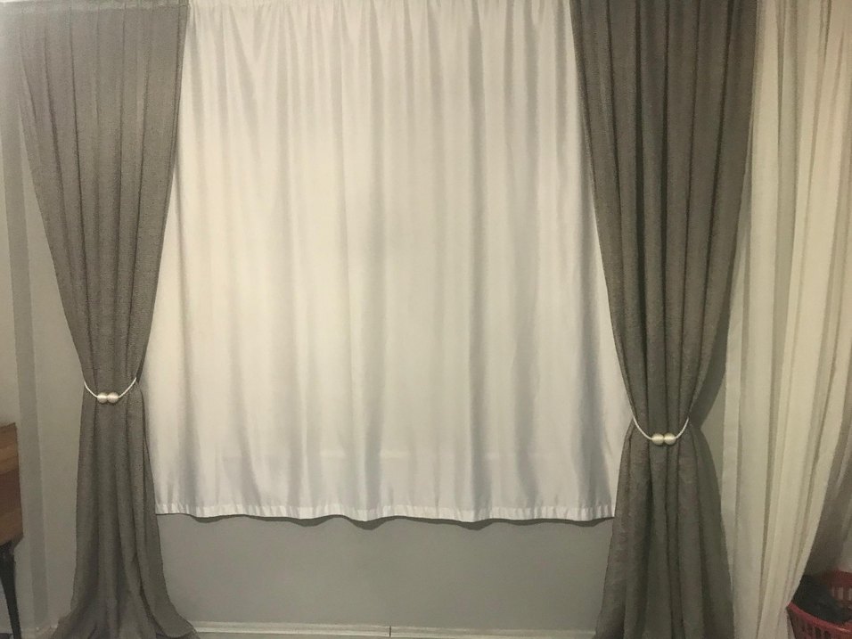 krem karamel Düz Fon Perde - Görsel 5