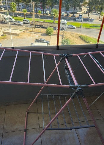 Pembe Katlanabilir Kurutmalık Askı