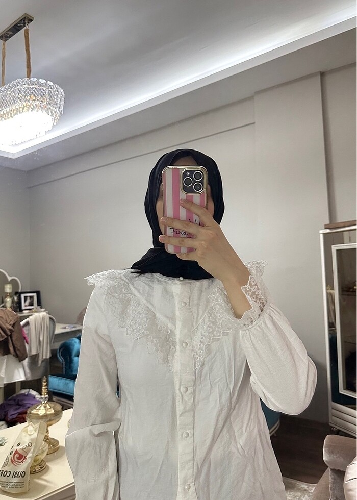 Fırfır detay gömlek - Görsel 3