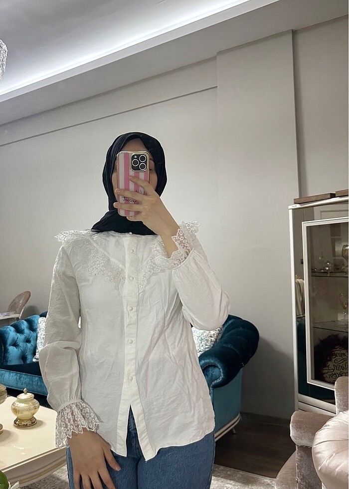 Fırfır detay gömlek - Görsel 4