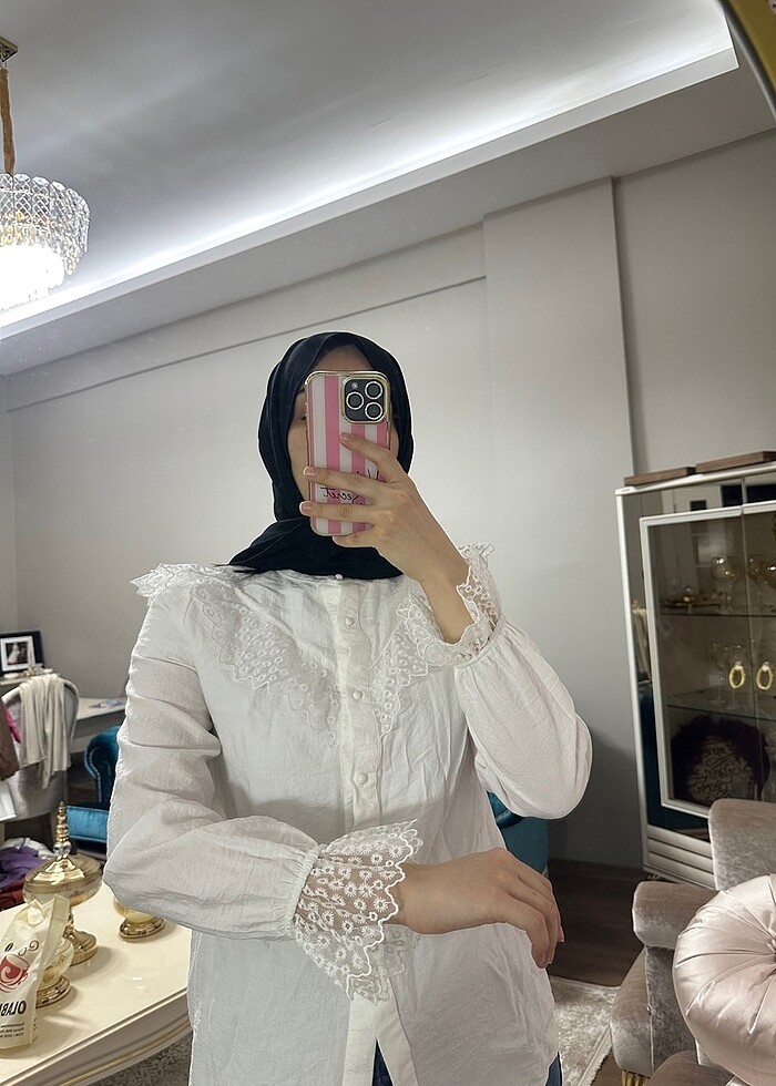 Fırfır detay gömlek - Görsel 2