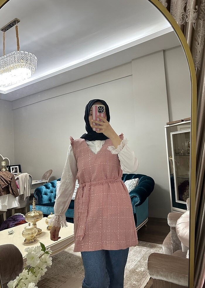 Tüvit kumaş tunik - Görsel 4