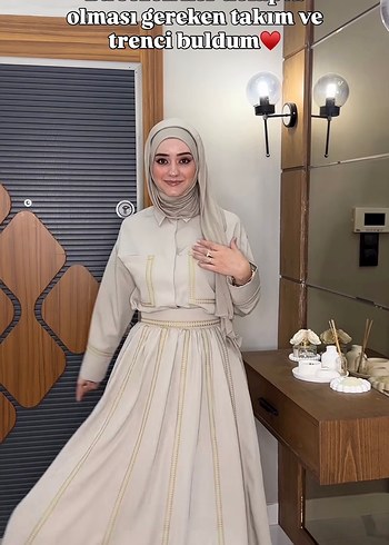 Bej Renkli etekli ikili takım - Görsel 2