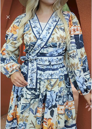 Çiçek Desenli ikili bohem takım - Görsel 5