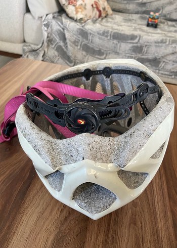 Pembe Biker Stil Bisiklet Kaskı - Görsel 5