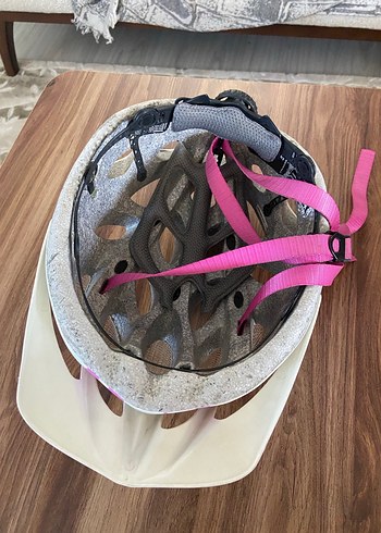 Pembe Biker Stil Bisiklet Kaskı - Görsel 4