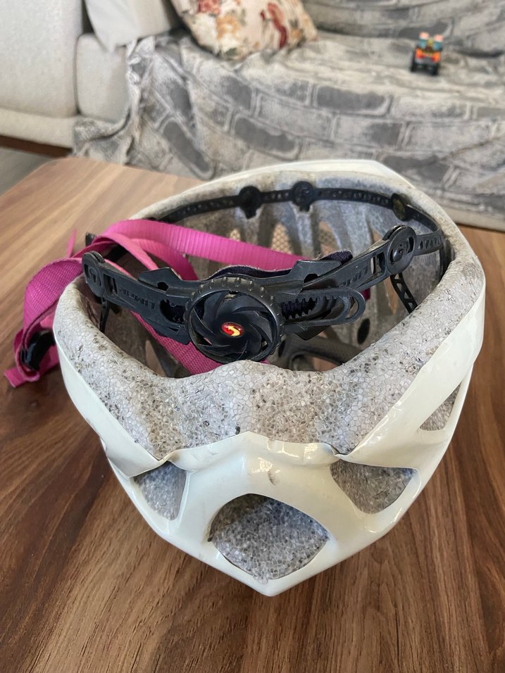 Pembe Biker Stil Bisiklet Kaskı - Görsel 5