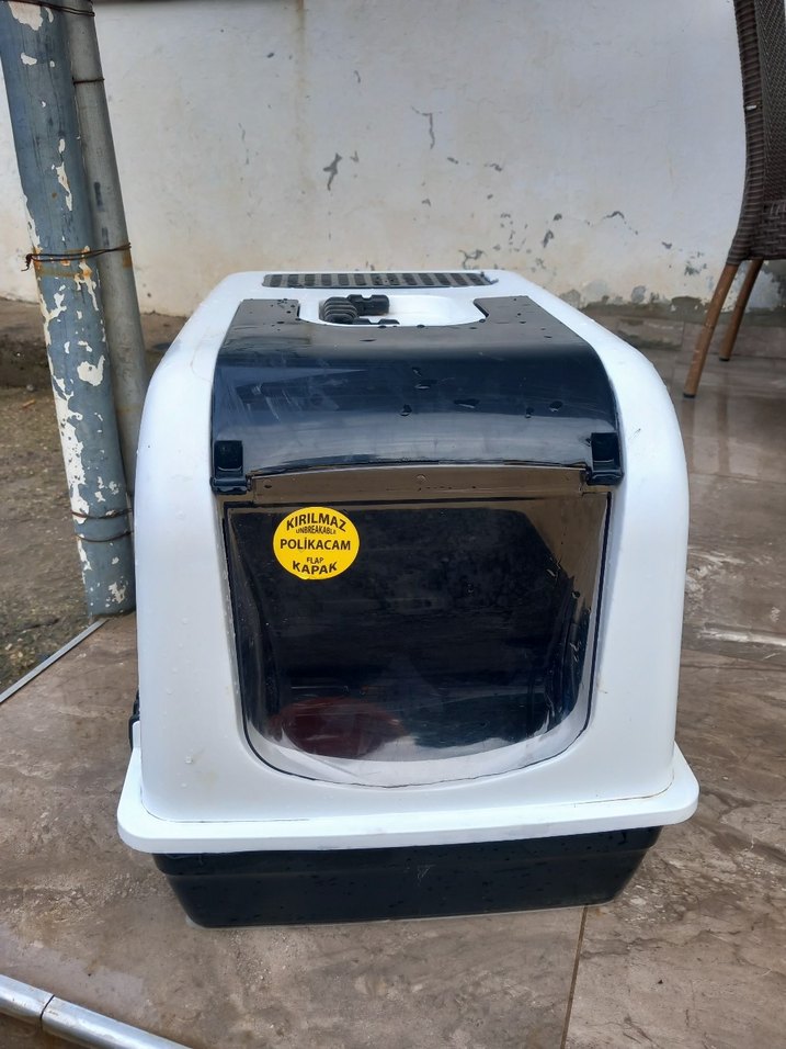 Kediler için kapaklı taşıma ve tuvalet kutusu - Görsel 4