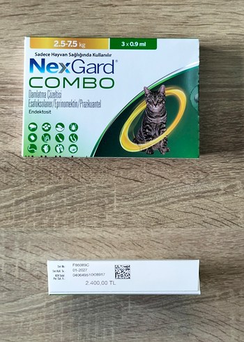 NexGard Combo Kedi Endektosit 3x0.9ml
