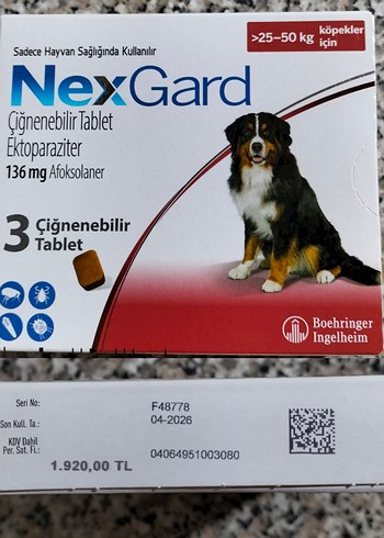 NexGard Köpek Tableti 25-50 kg
