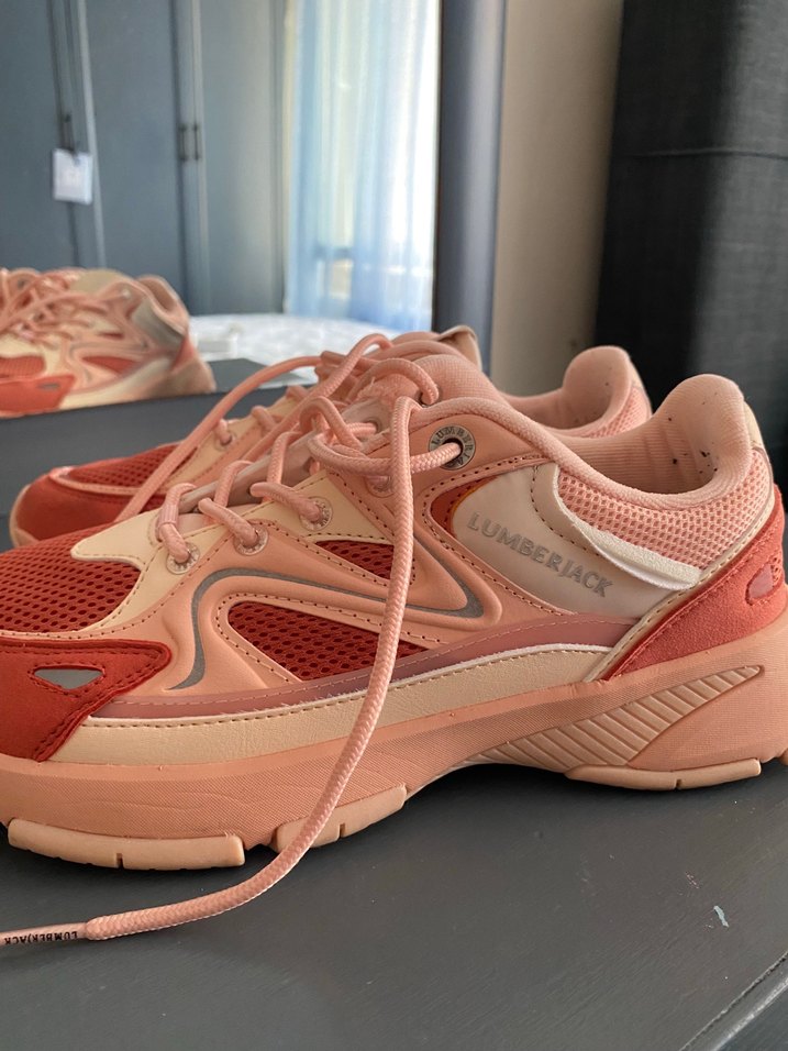 Pembe Bağcıklı Kadın Spor Ayakkabı lumberjack - Görsel 2