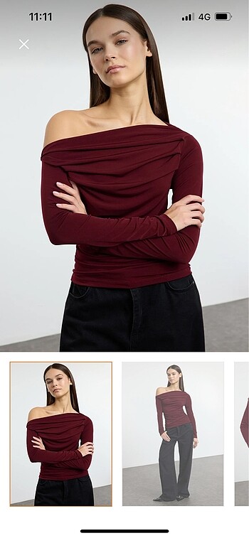Drape detaylı bluz