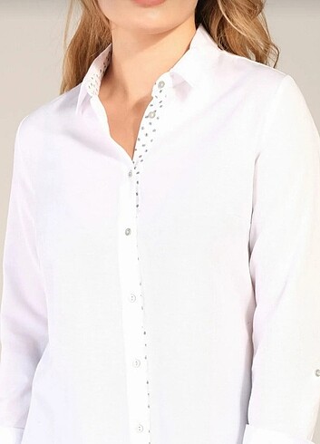 42 Beden beyaz Renk Tunik Gömlek beyaz 