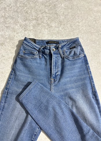 Kadın Mavi  Denim Pantolon - Görsel 4