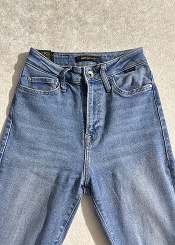 Kadın Mavi  Denim Pantolon - Görsel 3