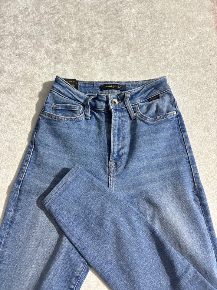 Kadın Mavi  Denim Pantolon - Görsel 4