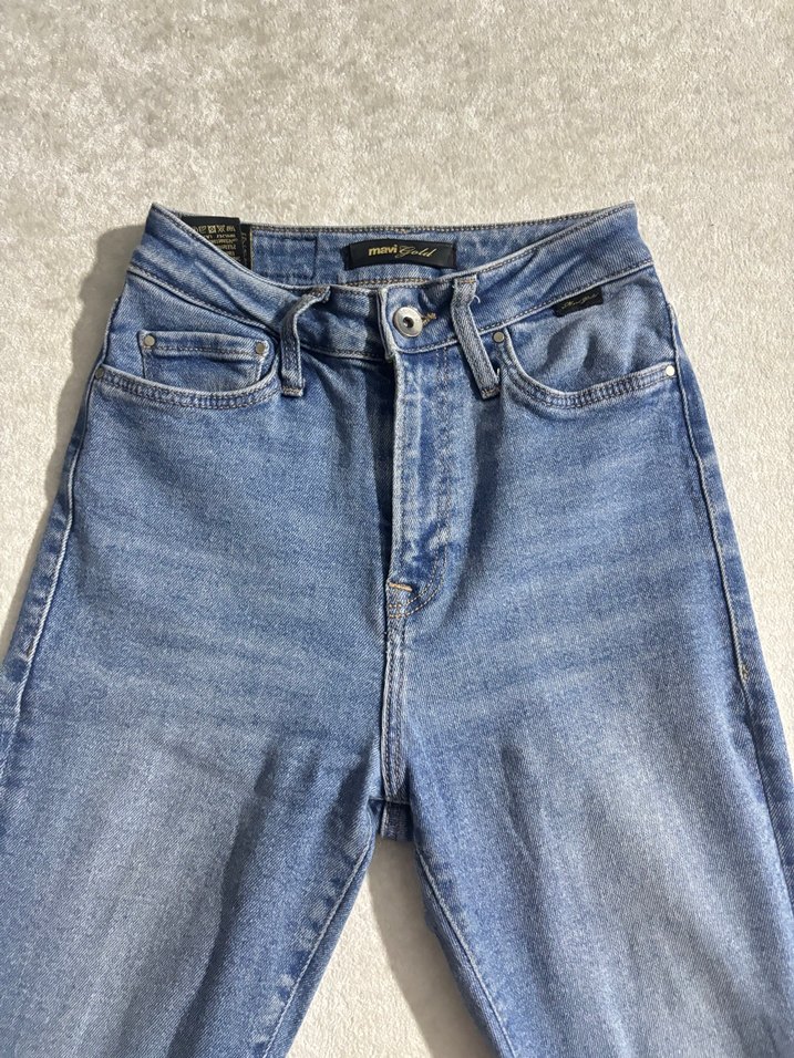 Kadın Mavi  Denim Pantolon - Görsel 3