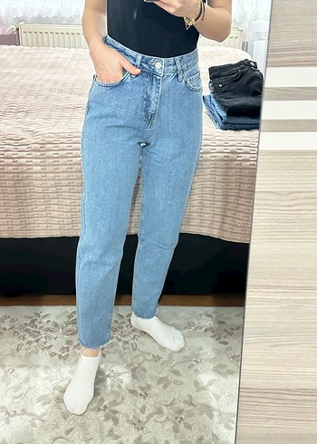 Mavi Midi Denim Kadın Jean Pantolon - Görsel 3