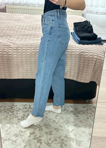 Mavi Midi Denim Kadın Jean Pantolon - Görsel 4