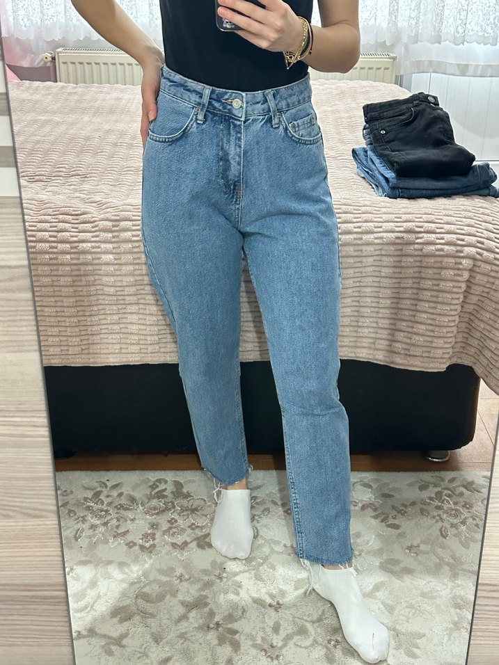 Mavi Midi Denim Kadın Jean Pantolon - Görsel 2