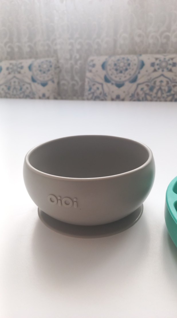 Çocuklar için Turkuaz Bölmeli Tabak ve Gri Kase - Görsel 3