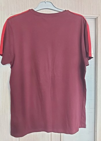 Bordo Kısa Kollu Salaş Tişört - Görsel 5