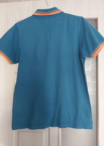 Mavi Düğmeli Erkek Polo Tişört - Görsel 2