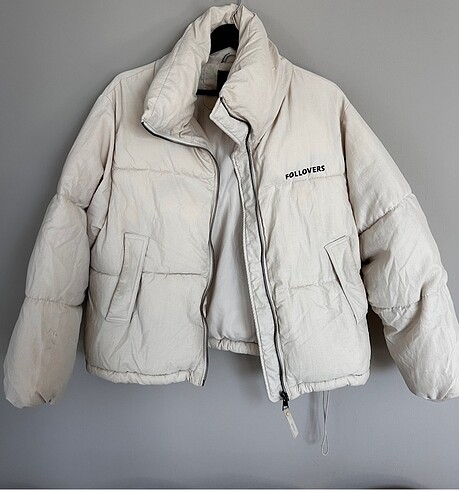 Bershka Bershka bej şişme mont
