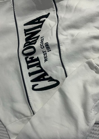 Beyaz Baskılı Sweatshirt - Görsel 2