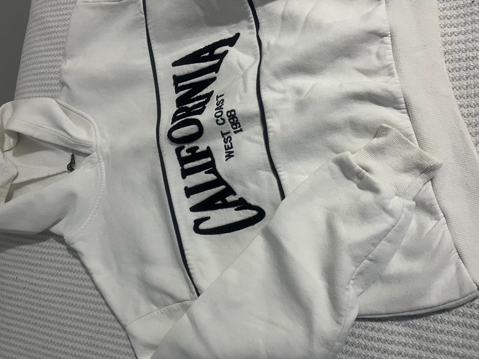 Beyaz Baskılı Sweatshirt - Görsel 2