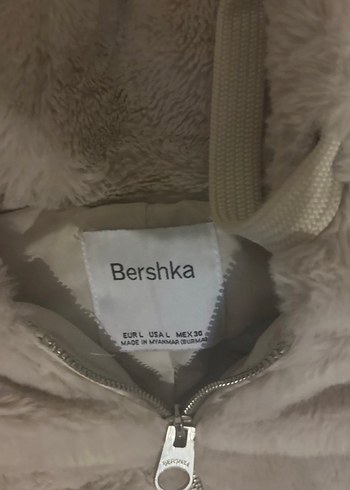 Bej Kapüşonlu Kadın Peluş Ceket - Görsel 2