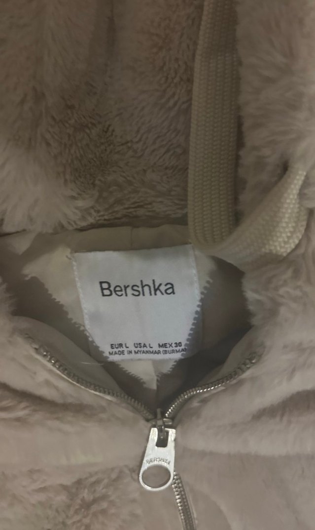 Bej Kapüşonlu Kadın Peluş Ceket - Görsel 2