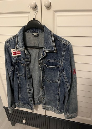 Mavi Denim Baskılı Ceket - Görsel 3