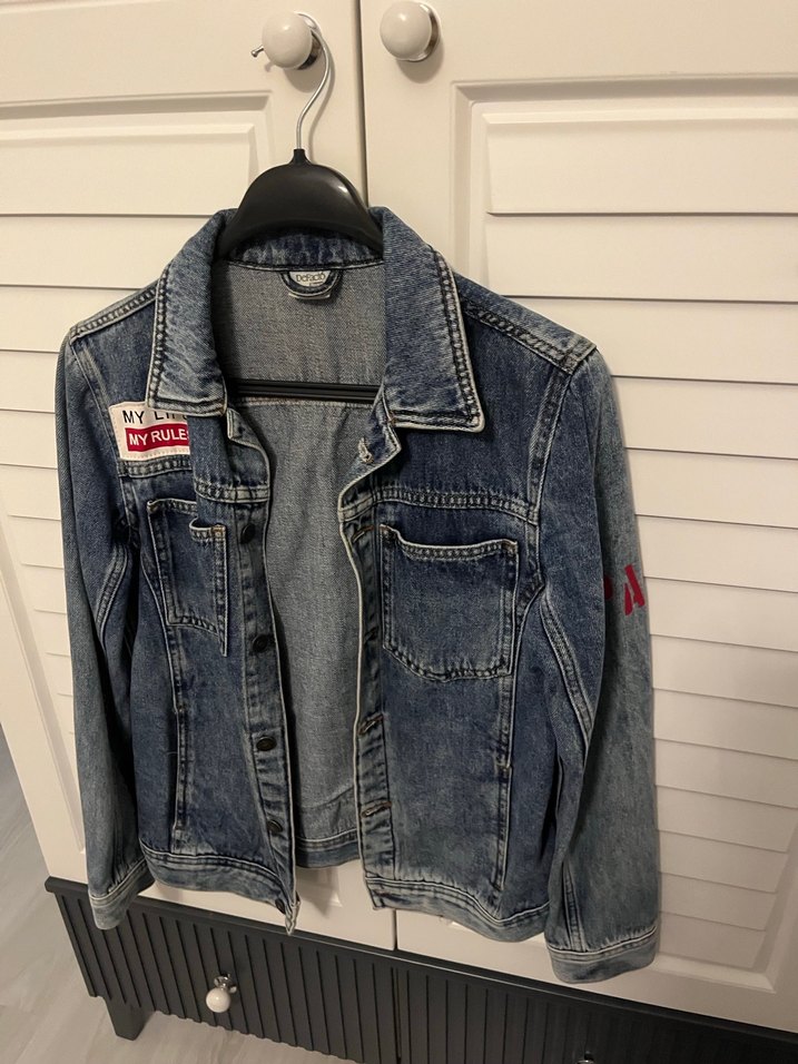Mavi Denim Baskılı Ceket - Görsel 3