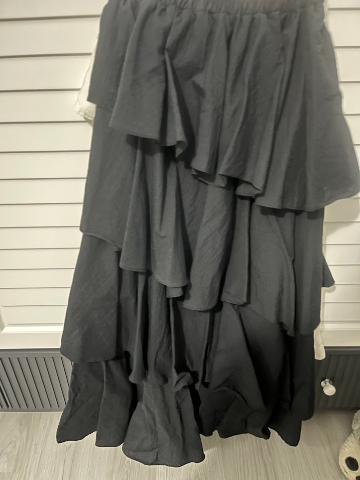 Beyaz Mini Fırfırlı Etek - Görsel 5