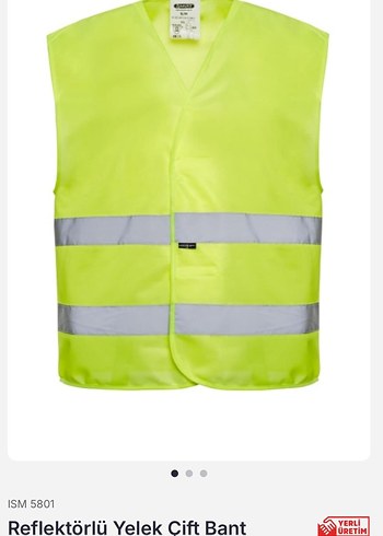 ISM 5801 Reflektörlü Çift Bantlı Yelek - Görsel 3