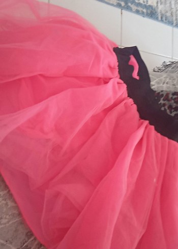 LC Waikiki Pembe Drapeli Gotik Kız Eteği