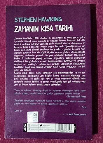  Beden Renk ZAMANIN KISA TARİHİ / STEPHEN HAWKING
