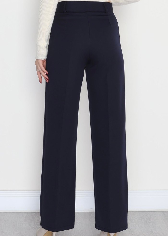 Kadın Lacivert Kumaş Pantolon - Görsel 2